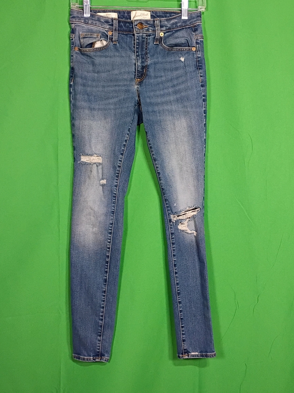 Universal Thread Women's Light Blue Distressed Skinny Jeans